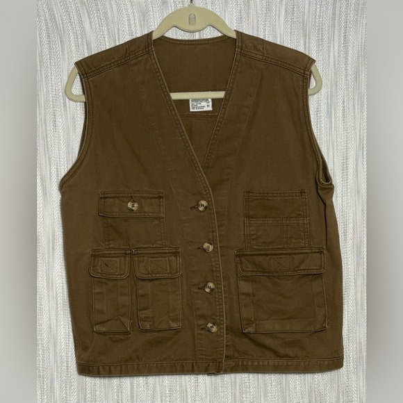 Jordache Tan Vintage Cotton Vest size medium - Picture 1 of 3